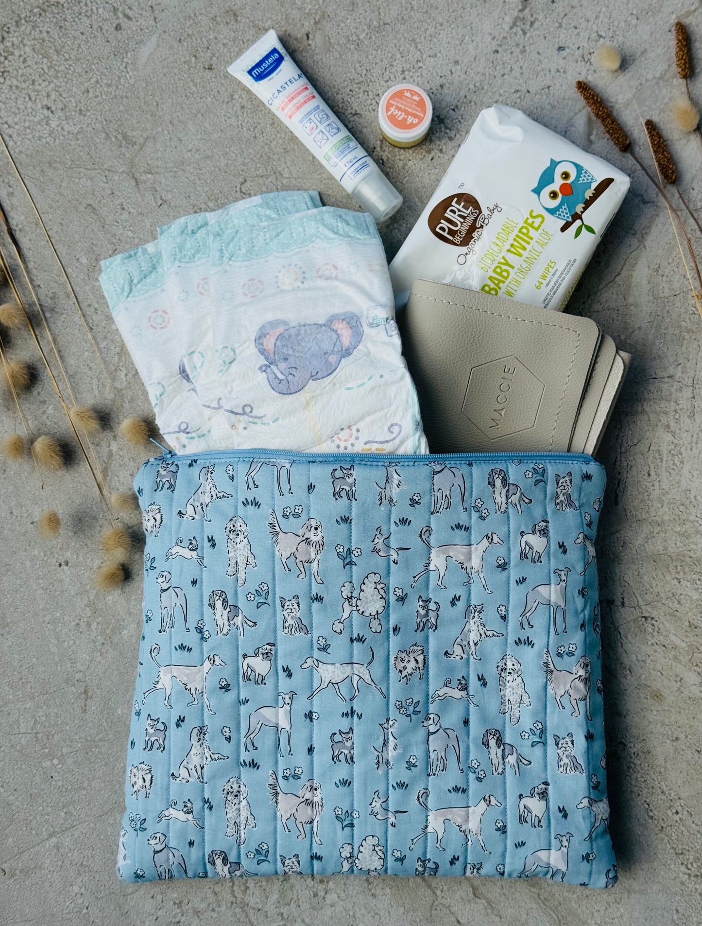 Quilted Zipper Pouches